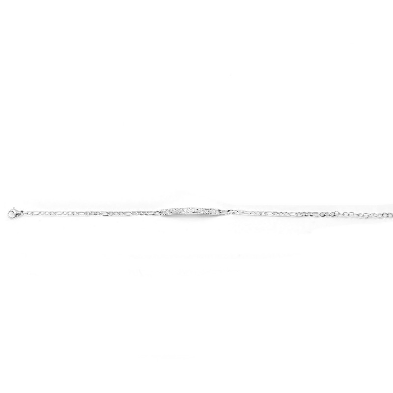 Bracelet look gourmette acier inox