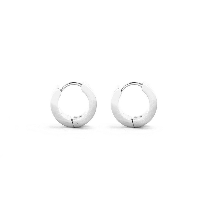 Mini-créoles acier inox et zirconium