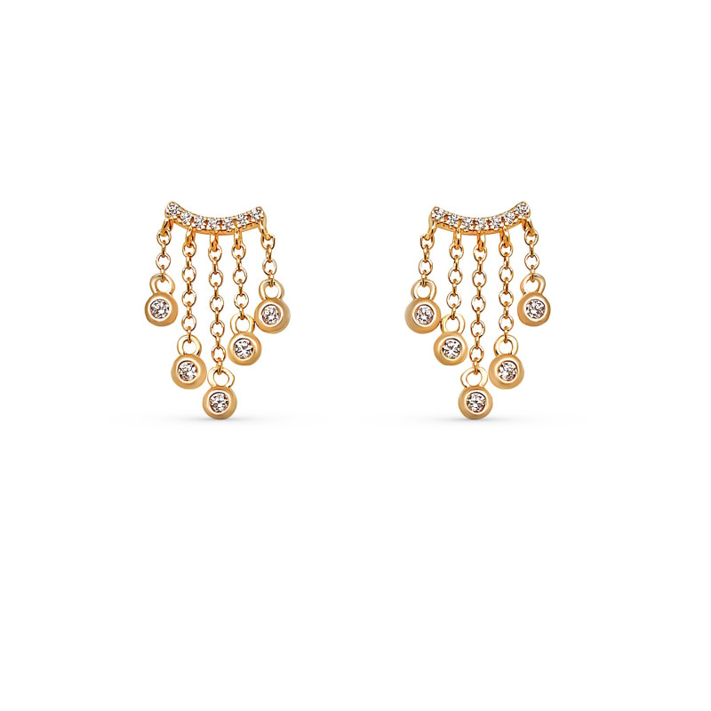 Boucles d'oreilles demi arc - Plaqué Or