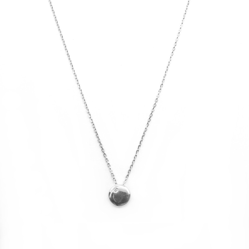 Pendentif rond oxyde zirconium