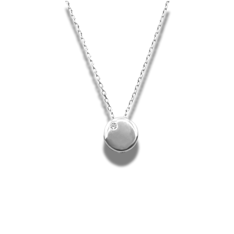 Pendentif rond oxyde zirconium
