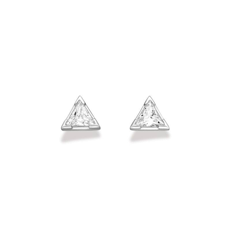 Puces triangle 6mm - Argent 925