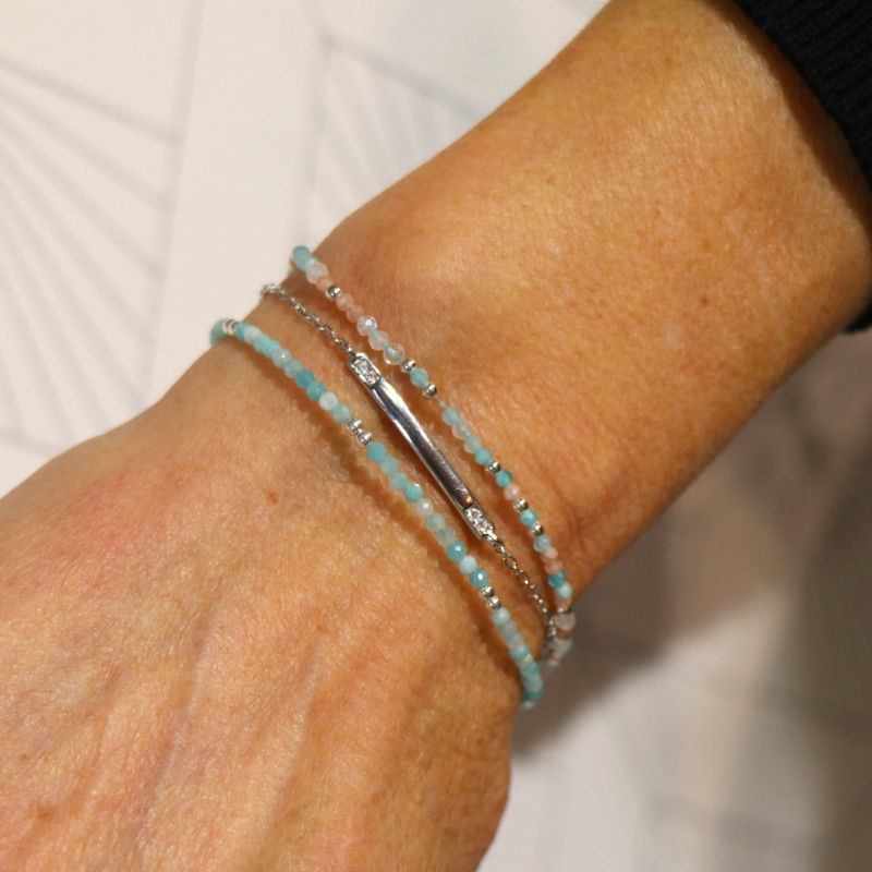 Bracelet chaîne barre - Argent 925