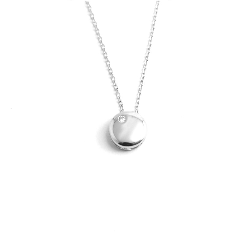 Pendentif rond oxyde zirconium