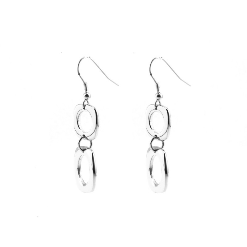 Boucles pendantes deux carrés