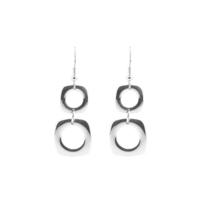 Boucles pendantes deux carrés
