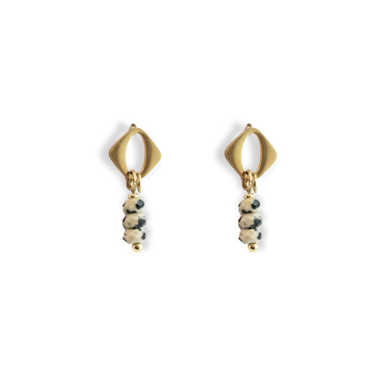 Boucles carrées trois jaspes lamparci
