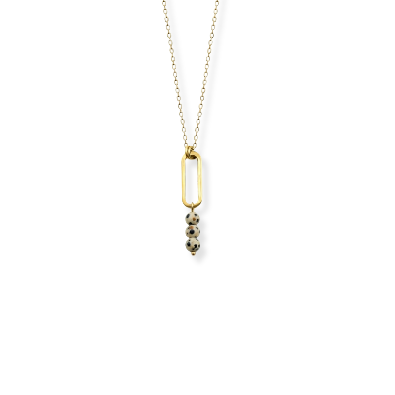 Collier rectangle trois jaspes lamparci