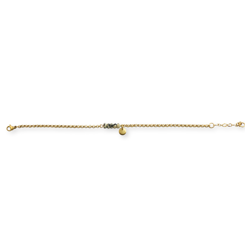 Bracelet 5 jaspes dalmatien