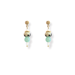 BO enfilade jaspe dalmatien, amazonite et citrine