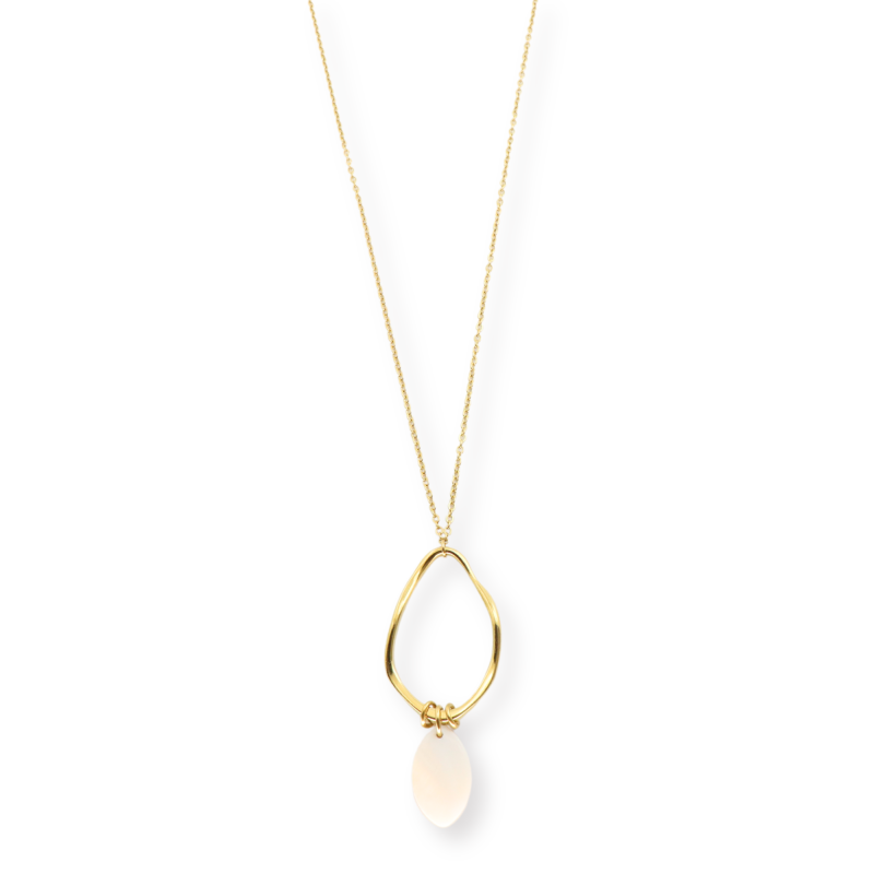 Pendentif grande goutte nacre
