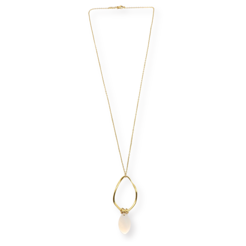 Pendentif grande goutte nacre