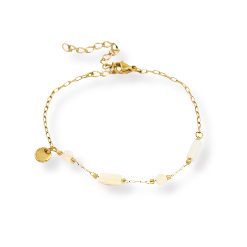 Bracelet nacres sphères cylindres