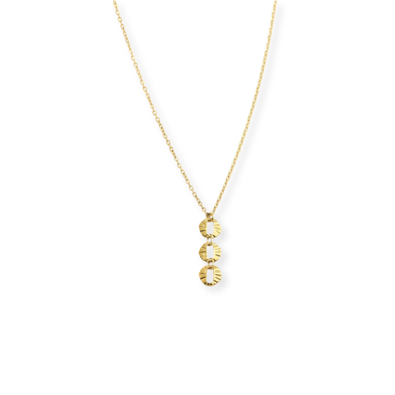 Collier trois ronds ciselées