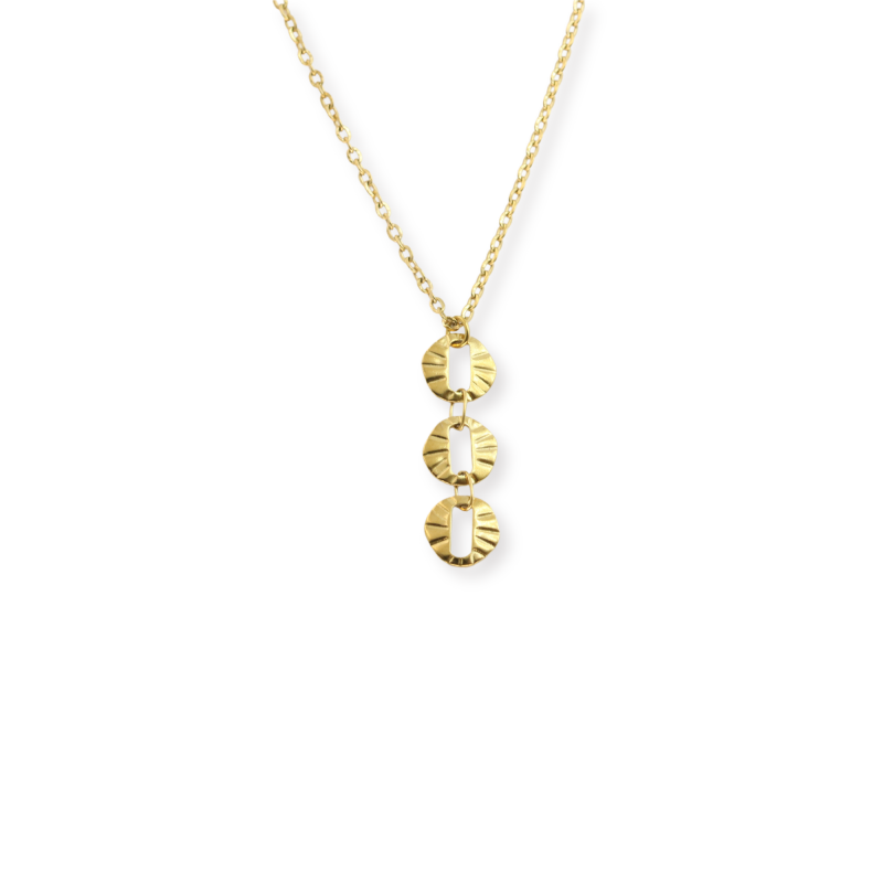 Collier trois ronds ciselées
