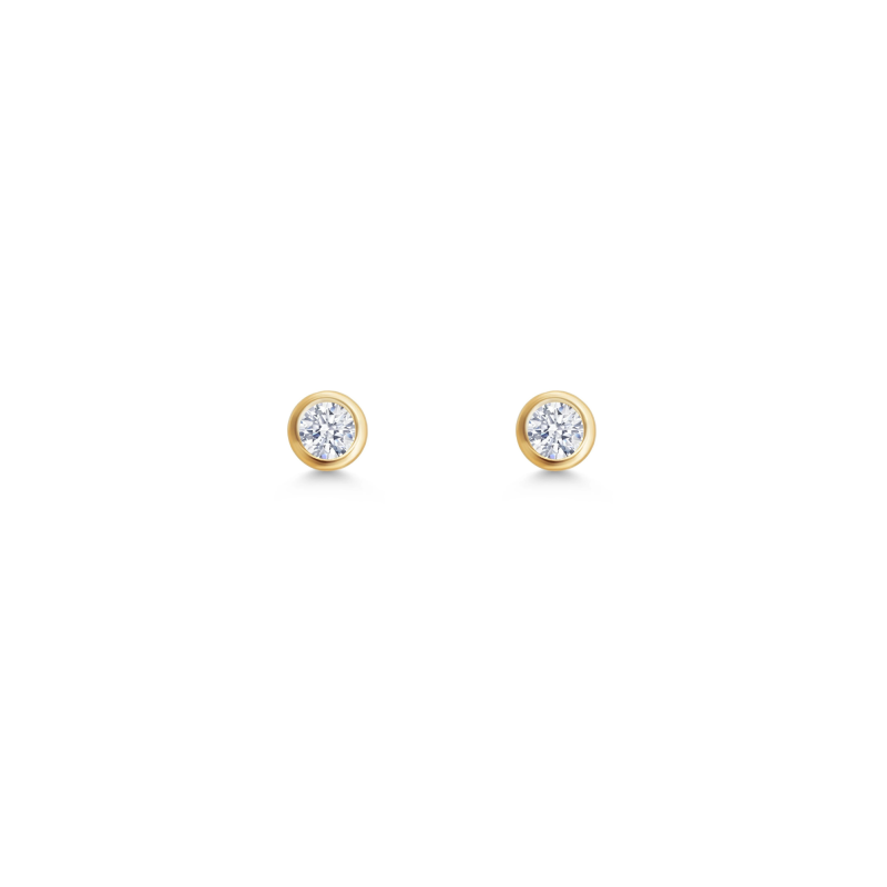 Boucles clous 1 Oz 4mm Plaqué Or