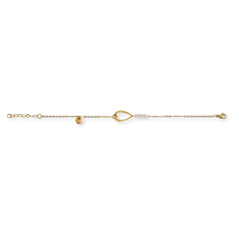 Bracelet goutte trio pierre de lune