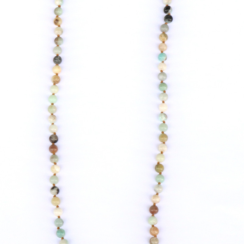 Sautoir boules amazonite