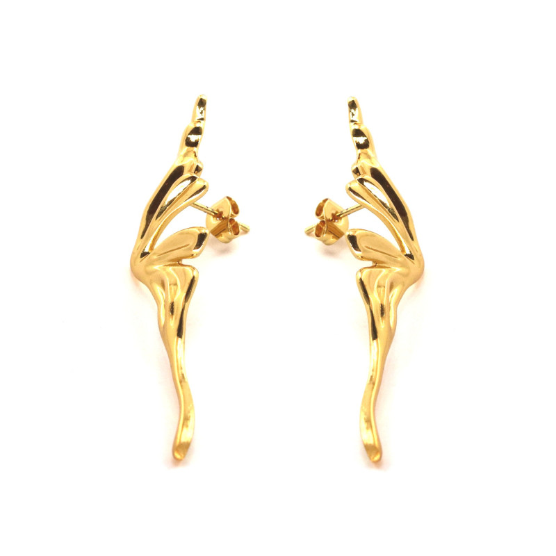 Boucles papillon - Acier doré
