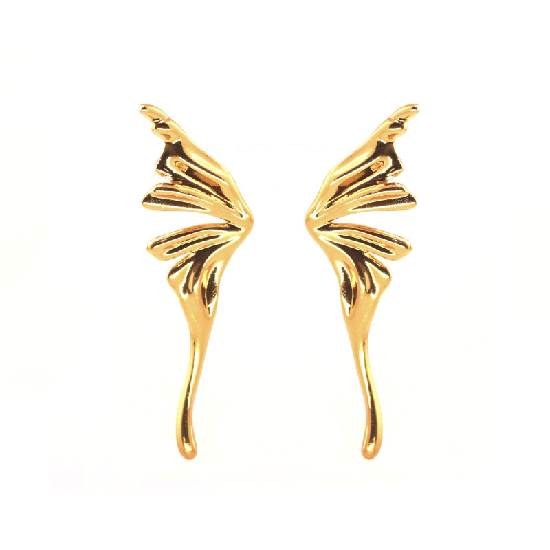 Boucles papillon - Acier doré