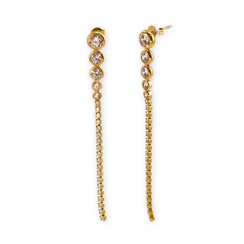 Boucles pendantes OZ acier doré