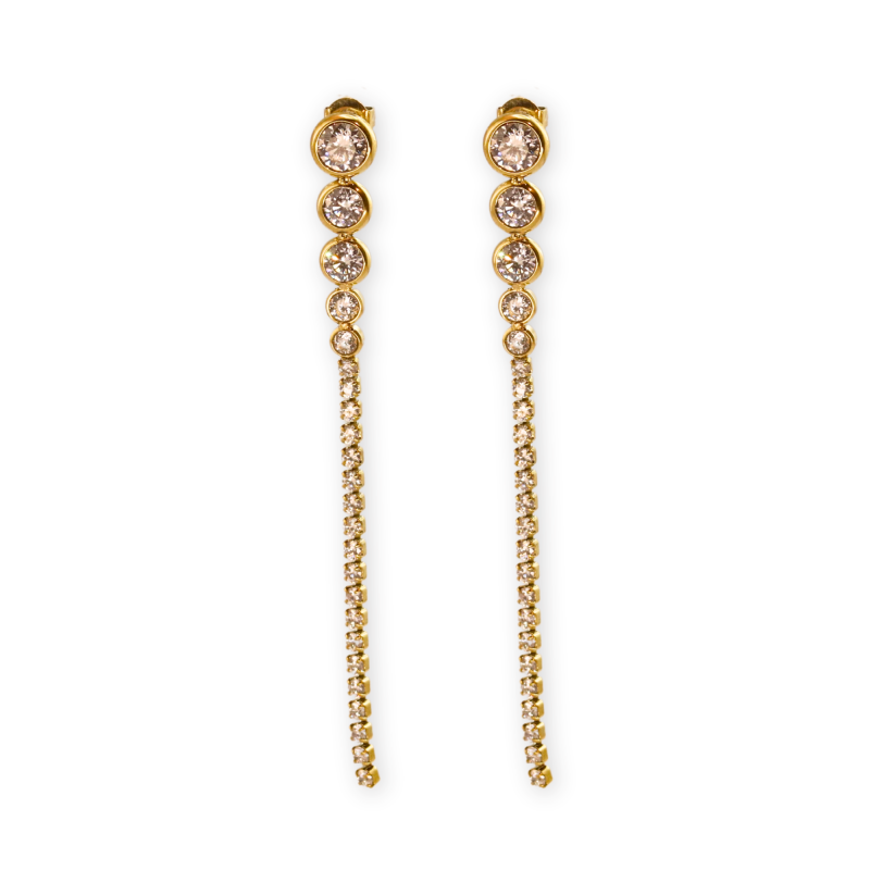 Boucles pendantes OZ acier doré