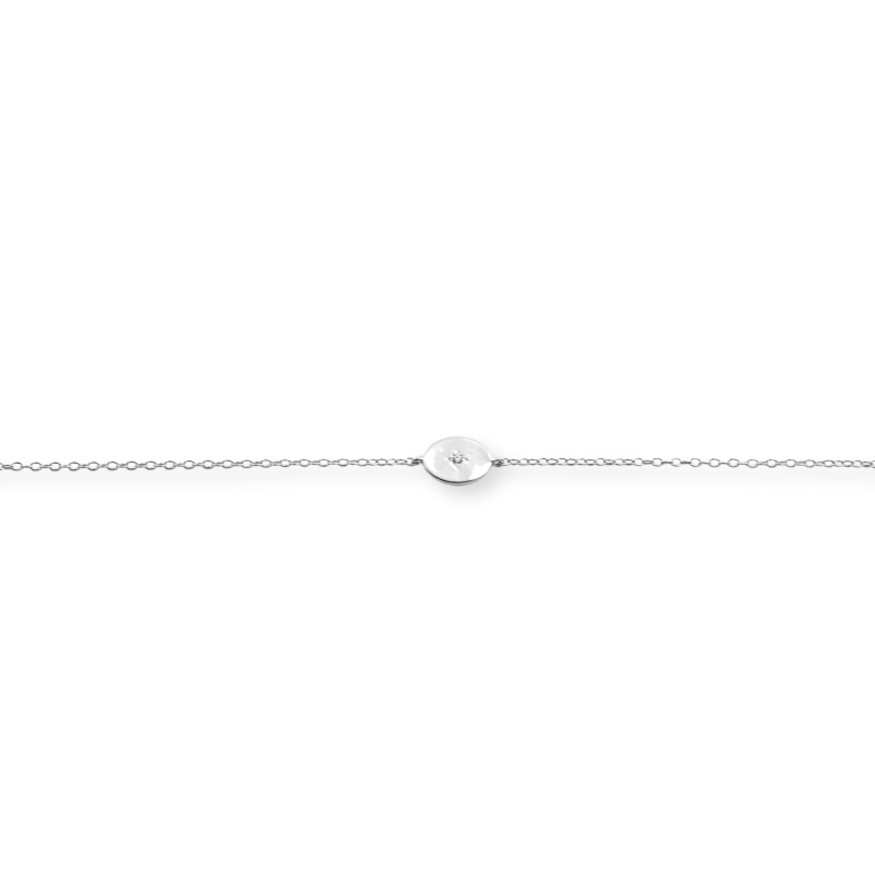 Bracelet ovale OZ étoile - argent 925
