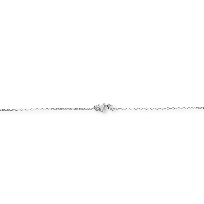 Bracelet enfilades trois oxydes - argent 925