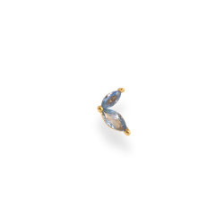 Puce mini pétales OZ bleu arg doré - unité