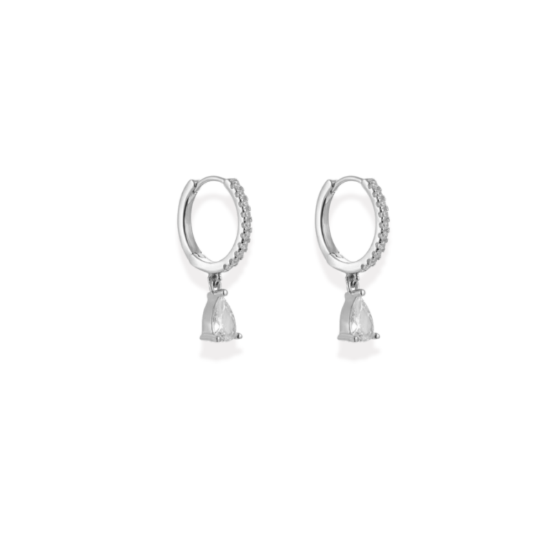 Minis-créoles argent 11 mm et oxydes