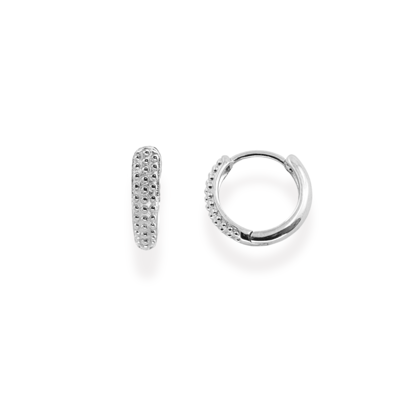Mini-créoles boules 12mm - argent 925