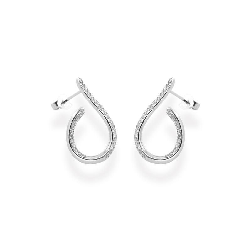 Boucles gouttes zirconium - argent 925