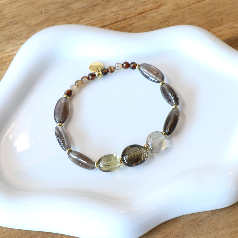 Bracelet quartz fumé