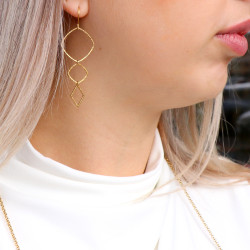 Boucles longues trois losanges