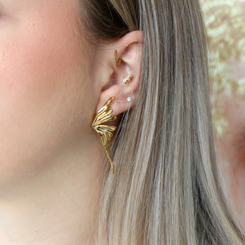 Boucles papillon - Acier doré