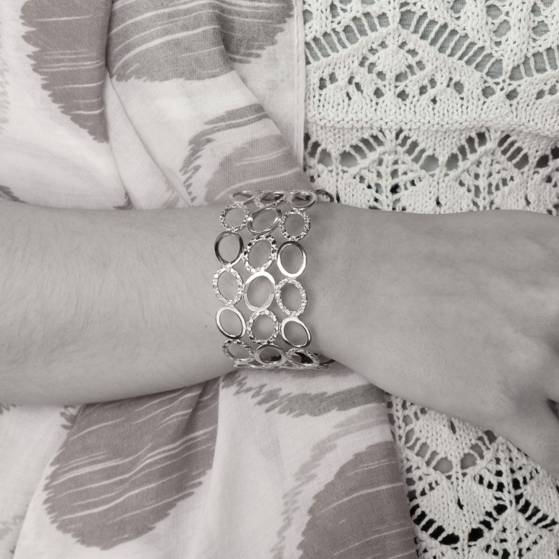 Manchette ovales design - acier