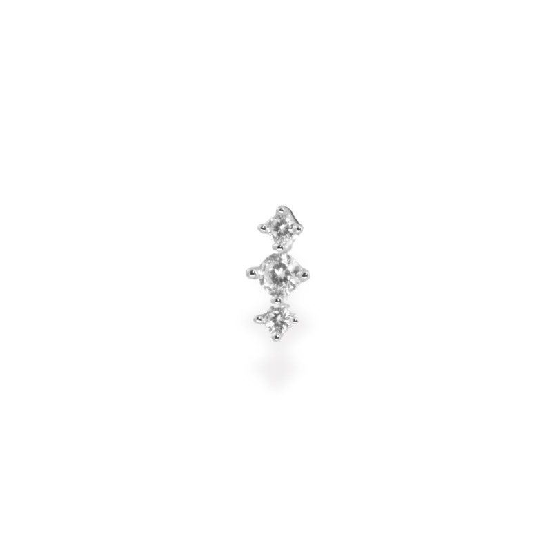 Puce trois oxydes argent 925 - unité