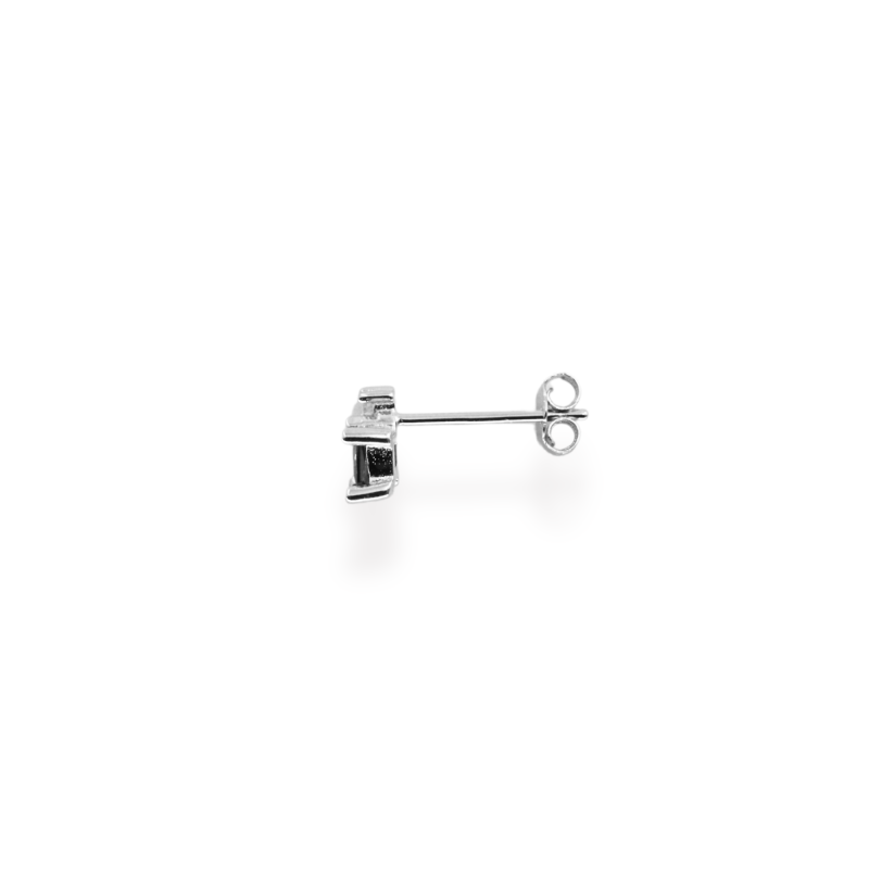 Puce deux zircons verts argent 925 - unité