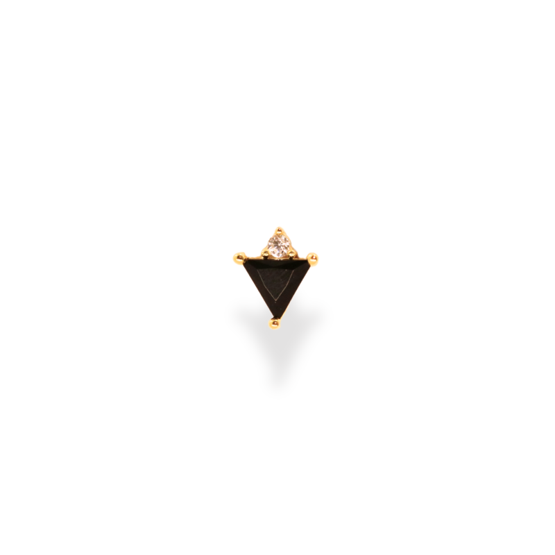 Puce triangle noir argent doré - unité