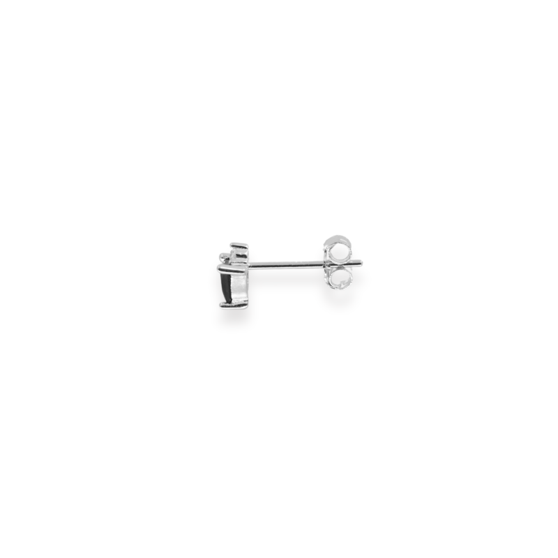 Puce triangle noir argent 925 - unité