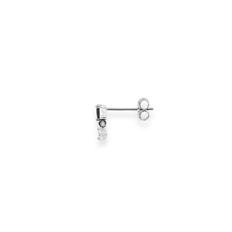 Puce triangle pendant noir argent 925 - unité