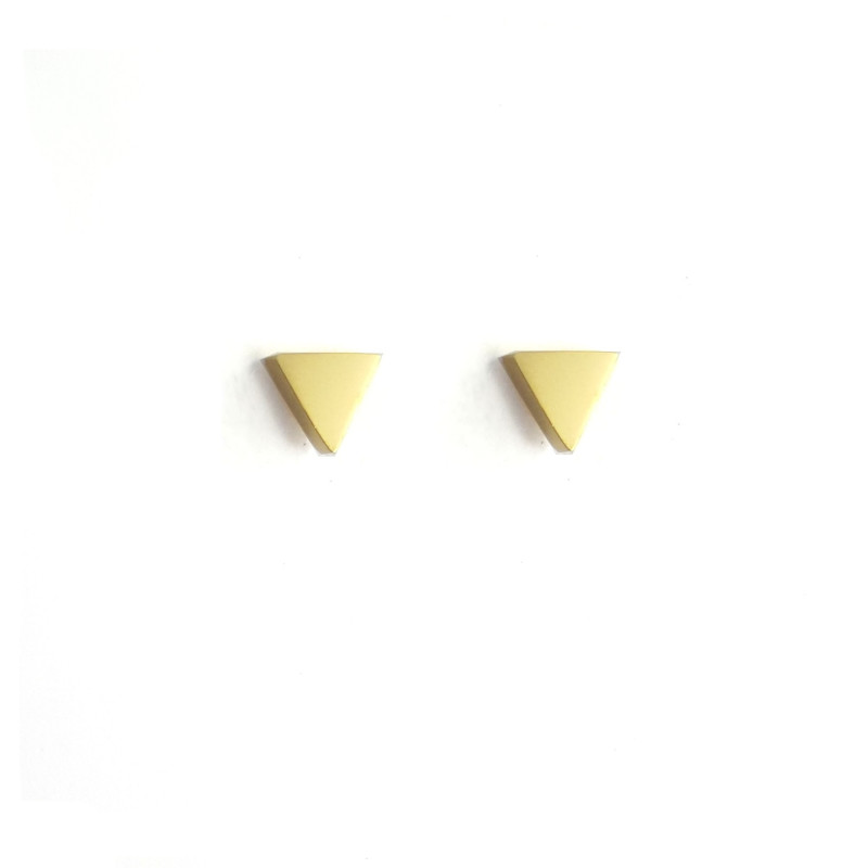 Puces triangle acier doré
