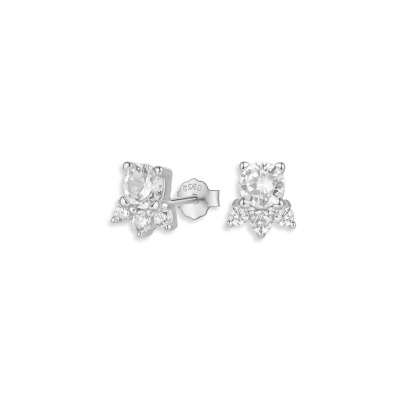 Puces mini couronnes oxydes argent925