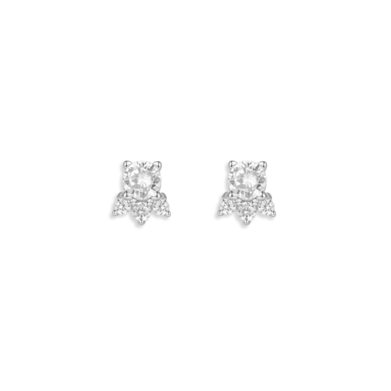 Puces mini couronnes oxydes argent925