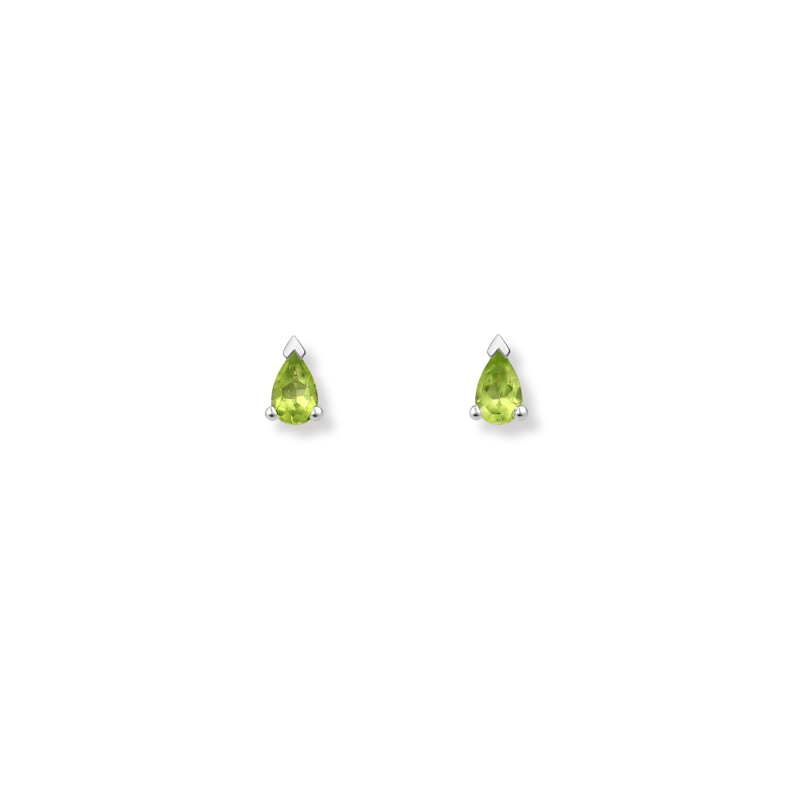 Puces péridot Argent 925