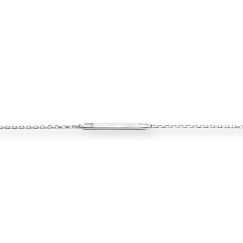 Bracelet chaîne barre - Argent 925