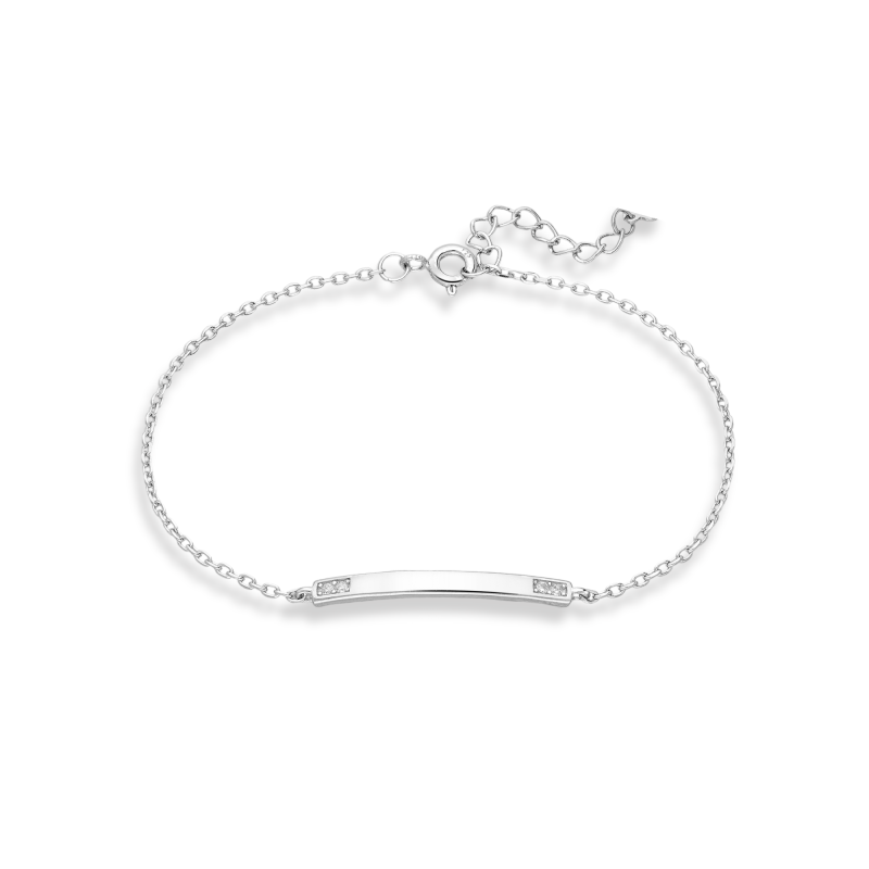 Bracelet chaîne barre - Argent 925