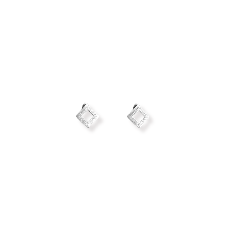 Puces mini carré argent 925
