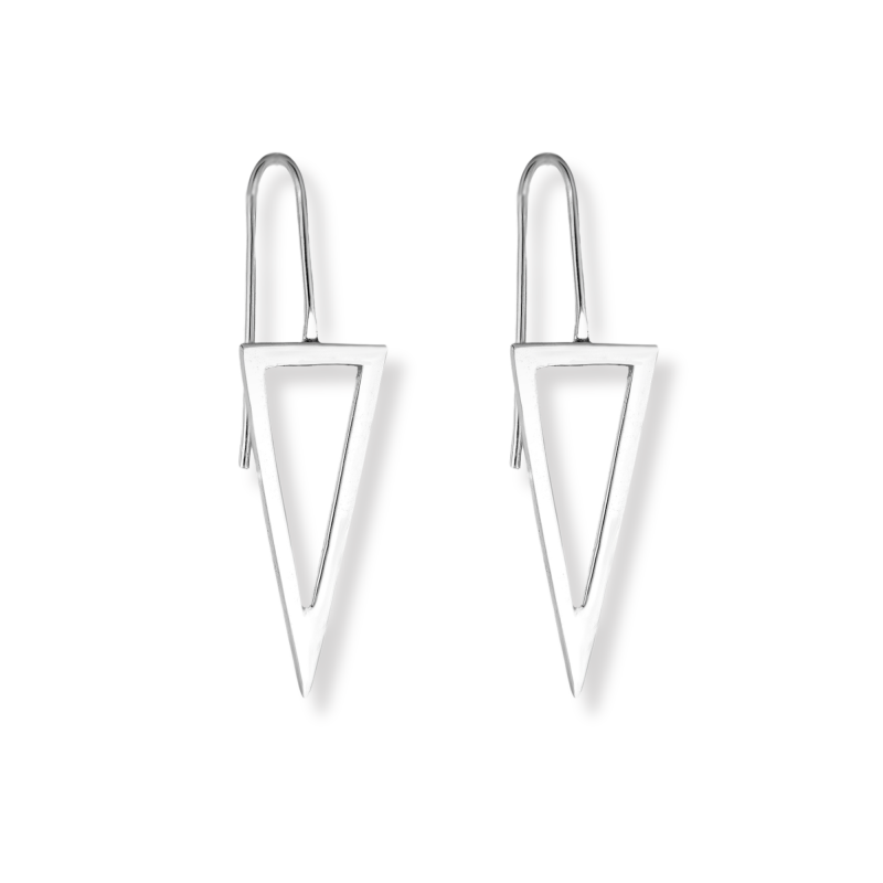 Boucles d'oreilles triangle design - argent 925