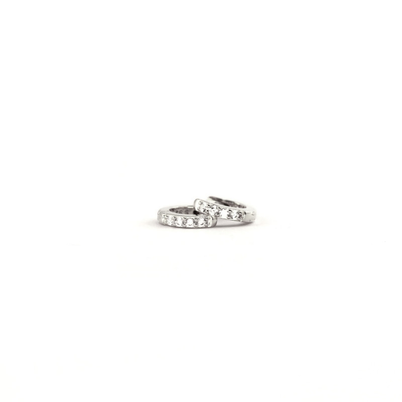 Minis-créoles argent 925 oxydes 9.5mm